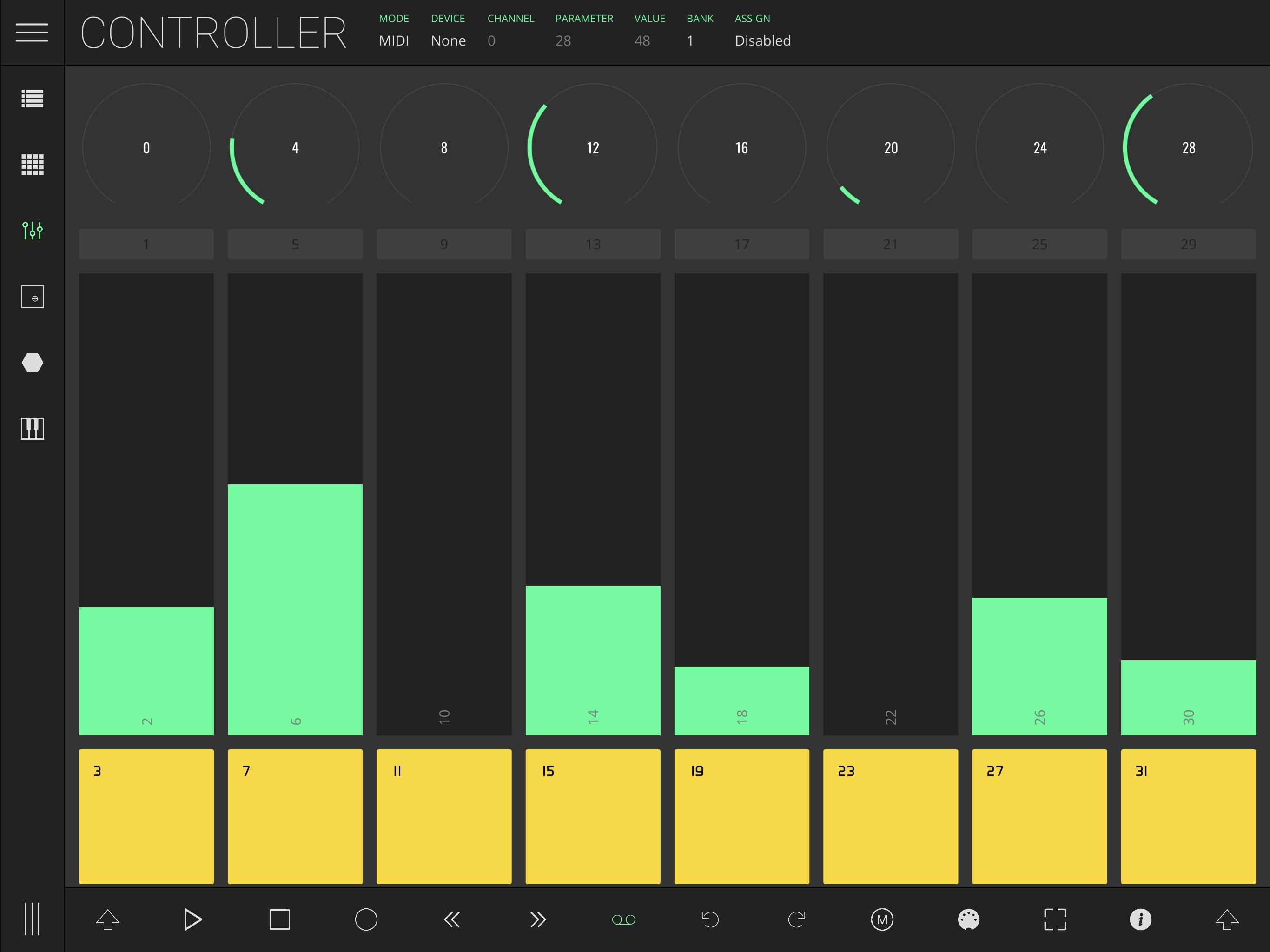 LK can be used as MIDI controller to adjust envelopes, modifiers and much more